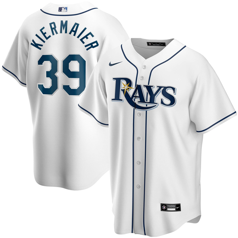 MLB Men Tampa Bay Rays #39 Kevin Kiermaier Nike White Home 2020 Replica Player Jersey ->tampa bay rays->MLB Jersey